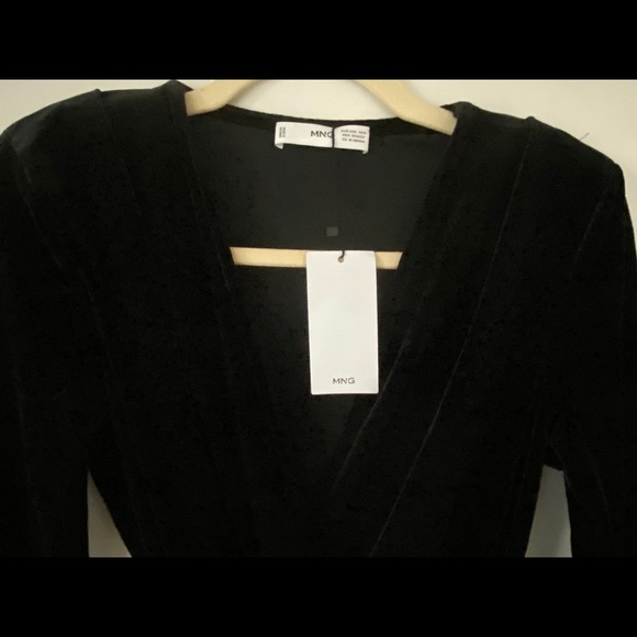 MANGO Velvet Jumpsuit with Bow - Picture 11 of 12